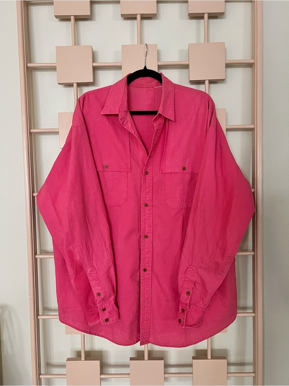 Bright Pink Button-Up Shirt